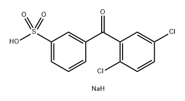sodium 3-(2,5-dichlorobenzoyl)benzenesulfonate 结构式