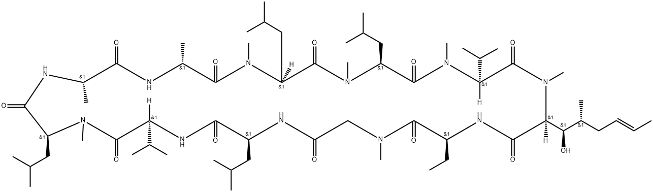 cyclosporine metabolite M21, 89270-23-5, 结构式
