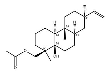 (1S,4aβ,8aβ)-7α-Ethenyltetradecahydro-10aα-hydroxy-1,4bα,7-trimethyl-1α-phenanthrenemethanol α-acetate Struktur