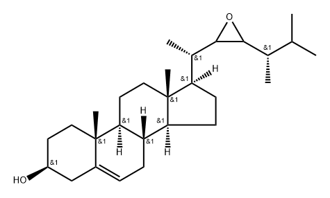 (24S)-22,23-Epoxyergost-5-en-3β-ol,89411-31-4,结构式