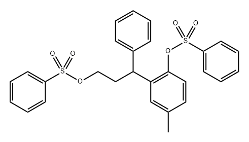 Benzenepropanol, 5-methyl-γ-phenyl-2-[(phenylsulfonyl)oxy]-, 1-benzenesulfonate Structure