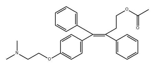 Benzenepropanol, γ-[[4-[2-(dimethylamino)ethoxy]phenyl]phenylmethylene]-, acetate (ester), (Z)- (9CI) Struktur