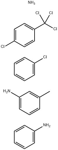 Benzenamine, 3-methyl-, reaction products with aniline, chlorobenzene and 1-chloro-4-(trichloromethyl)benzene, tetrasulfo derivs., ammonium salts Structure