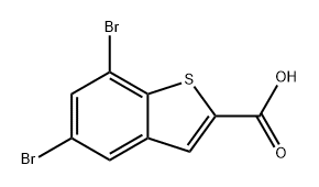 5,7-二溴苯并[B]噻吩-2-羧酸, 901916-72-1, 结构式