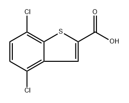 4,7-dichlorobenzo[b]thiophene-2-carboxylic acid Struktur