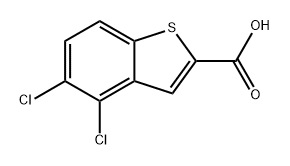 4,5-二氯-1-苯并噻吩-2-羧酸 结构式