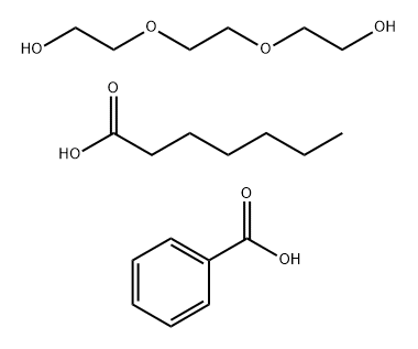 Heptanoic acid, mixed esters with benzoic acid and triethylene glycol Structure