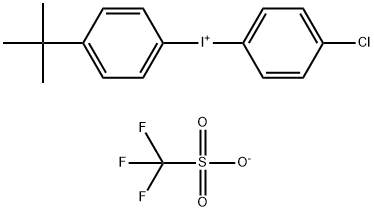 Iodonium, (4-chlorophenyl)[4-(1,1-dimethylethyl)phenyl]-, 1,1,1-trifluoromethanesulfonate (1:1) Structure
