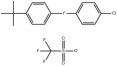 (4-氯苯基)(4-叔丁基苯基]三氟甲磺酸碘98.00%,905718-50-5,结构式