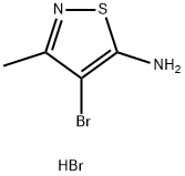 4-溴-3-甲基异噻唑-5-氨基氢溴酸盐, 90587-00-1, 结构式