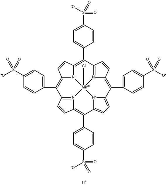 5,10,15,20-四(4-磺酰苯基)-21H,23H-吗啡氯化锰 结构式