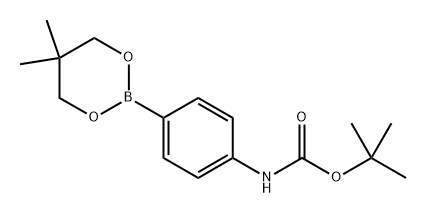 Tert-butyl (4-(5,5-dimethyl-1,3,2-dioxaborinan-2-yl)phenyl)carbamate Structure