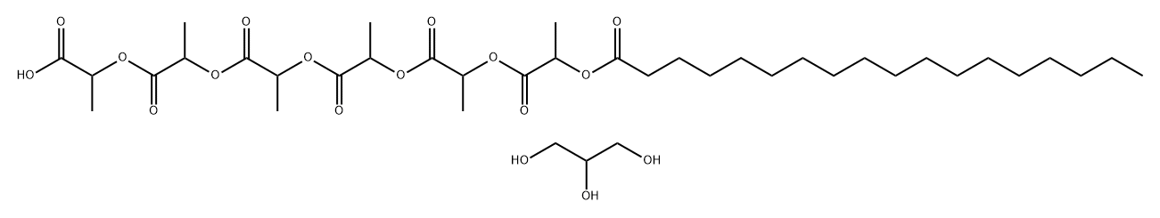 3,6,9,12,15,18-Hexaoxahexatriacontanoic acid, 2,5,8,11,14,17-hexamethyl-4,7,10,13,16,19-hexaoxo-, ester with 1,2,3-propanetriol 结构式
