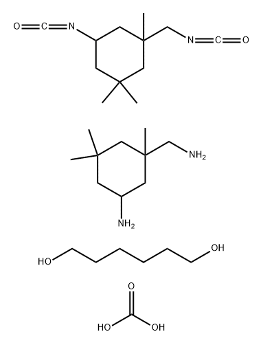 碳酸与5-氨基-1,3,3-三甲基环己甲胺、1,6-己二醇和5-异氰酸基-1-(异氰酸根合甲基)-1,3-3-三甲基环己烷的聚合物 结构式