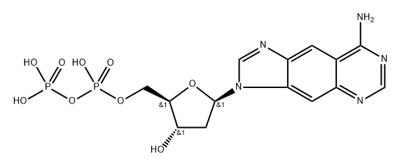 2'-deoxy-lin-benzoadenosine diphosphate Struktur