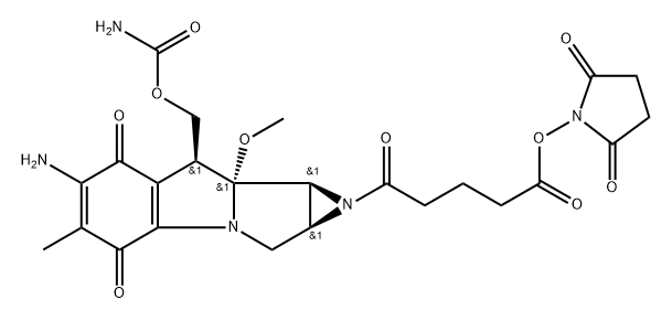 1 alpha-(4-(N-succinimidoxycarbonyl)butyryl)mitomycin C Struktur