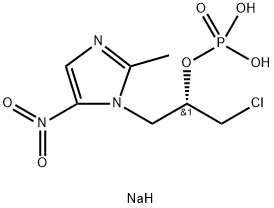 1H-Imidazole-1-ethanol, α-(chloromethyl)-2-methyl-5-nitro-, 1-(dihydrogen phosphate), sodium salt (1:2), (αS)- Structure