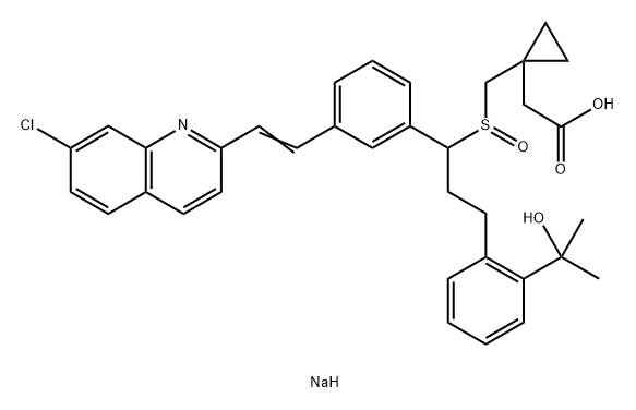 Montelukast sulfoxide sodium Structure