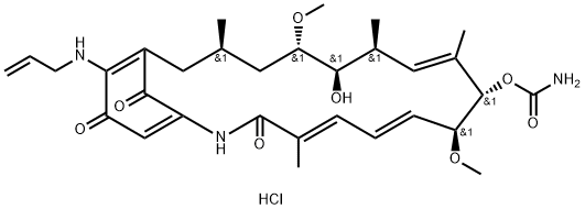 17-(烯丙基氨基)-17-去甲基格尔德霉素盐酸盐, 911710-03-7, 结构式