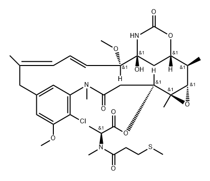 N2'-Deacetyl-N2'-[3-(methylthio)-1-oxopropyl]-maytansine Structure