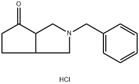 2-苄基六氢环戊[C]吡咯-4(1H)-酮盐酸盐, 913575-08-3, 结构式