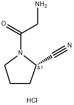 2-Pyrrolidinecarbonitrile, 1-(2-aminoacetyl)-, hydrochloride (1:1), (2S)- Structure