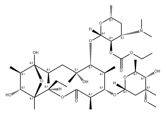 Erythromycin 2''-carbonic acid ethyl ester Structure