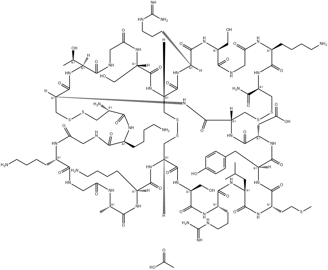 醋酸齐考诺肽, 914454-03-8, 结构式