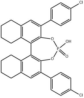 [(R)-3,3'-双(4-氯苯基)-5,5',6,6',7,7',8,8'-八氢-1,1'-联萘酚磷酸酯],915038-16-3,结构式