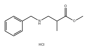 3-(苄氨基)-2-甲基丙酸甲酯盐酸盐, 91563-71-2, 结构式