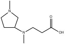 N-メチル-N-(1-メチルピロリジン-3-イル)-Β-アラニン 化学構造式