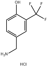 Phenol, 4-(aminomethyl)-2-(trifluoromethyl)-, hydrochloride (1:1) 结构式