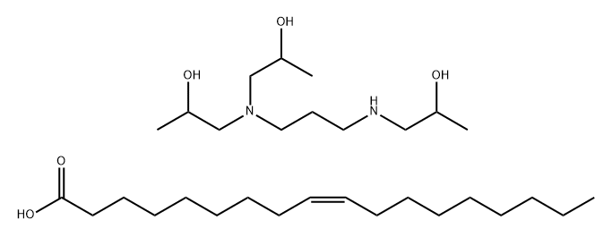 9-Octadecenoic acid (Z)-, diesters with 1,1'-[[3-[(2-hydroxypropyl)amino]propyl]imino]bis[2-propanol] N-tallow alkyl derivs. Structure