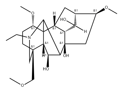 Aconitane-6,8,14-triol, 20-ethyl-1,16-dimethoxy-4-(methoxymethyl)-, (1α,6β,14α,16β)- Structure