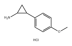 2-(4-methoxyphenyl)cyclopropan-1-amine hydrochloride 化学構造式