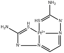 glyoxal bis(thiosemicarbazone)-platinum complex Structure