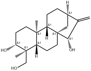 (3ALPHA,4BETA,15ALPHA)-贝壳杉-16-烯-3,15,18-三醇 结构式