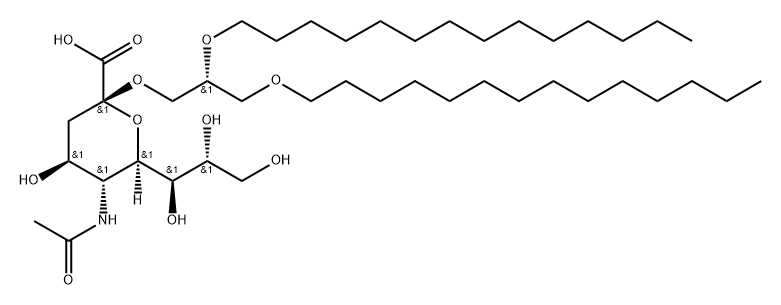 1,2-di-O-tetradecyl-3-O-alpha-sialylglycerol 结构式