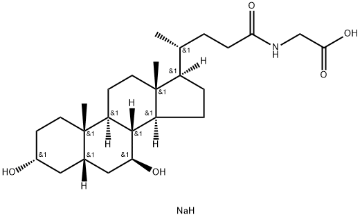 グリコウルソデオキシコール酸ナトリウム 化学構造式