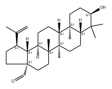 Lup-20(29)-en-28-al, 3-hydroxy-, (3α)- Structure