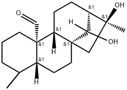 (14R,16ALPHA)-14,16-二羟基贝壳杉-20-醛 结构式