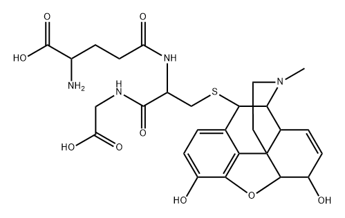 10-alpha-S-glutathionylmorphine Structure