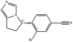 (S)-3-bromo-4-(6,7-dihydro-5H-pyrrolo[1,2-c]imidazol-5-yl)benzonitrile Structure