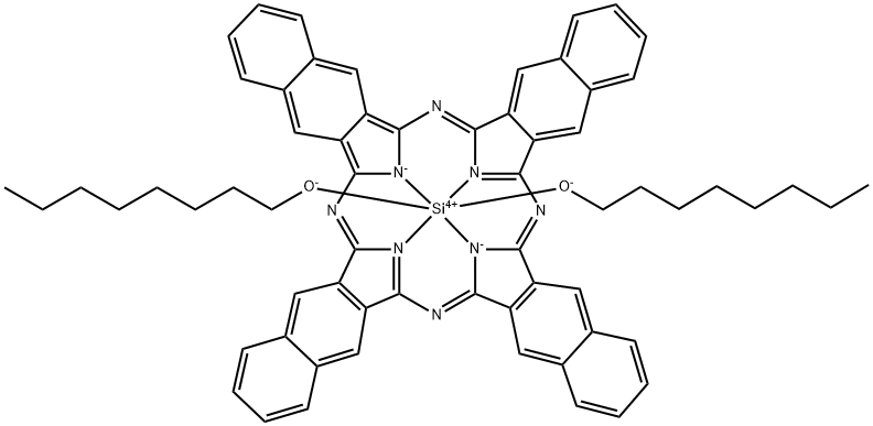 DIOCTYLOXYSILICON 2,3-NAPHTHALOCYANINE Structure