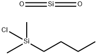 一氯二甲基丁基硅烷、二氧化硅的水解产物, 93028-55-8, 结构式