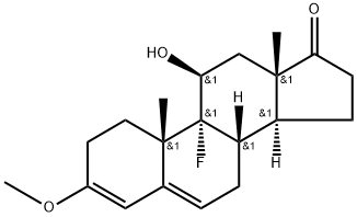 9-Fluoro-11β-hydroxy-3-ethoxy-16β-Methylandrosta-3,5-dien-17-one Structure