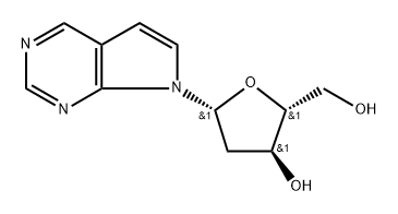 6-Deazmino-2'-deoxytubercidine
7-(2-Deoxy--D-ribofuranosyl)-7H-pyrrolo[2,3-d]pyrimidine Structure