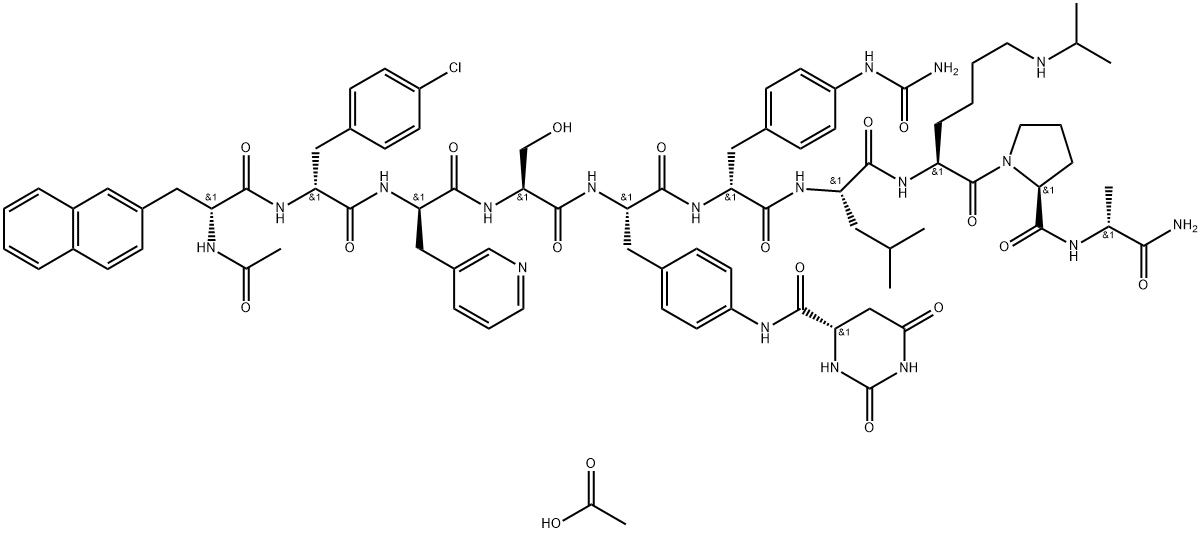 デガレリクス酢酸塩水和物 化学構造式