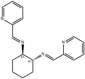 1,2-Cyclohexanediamine, N1,N2-bis(2-pyridinylmethylene)-, [N(E),N(E),1R,2R]-, 934355-35-8, 结构式