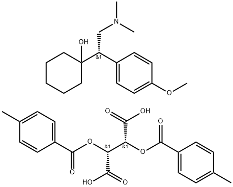S-Venlafaxine-di-p-toluoyl-L-tartrate Salt (2:1) Structure
